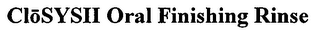 CLOSYSII ORAL FINISHING RINSE logo