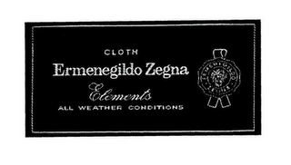 CLOTH ERMENEGILDO ZEGNA ELEMENTS ALL WEATHER CONDITIONS logo