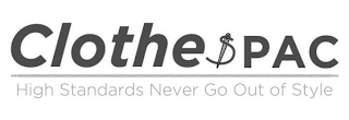 CLOTHESPAC HIGH STANDARDS NEVER GO OUT OF STYLE logo