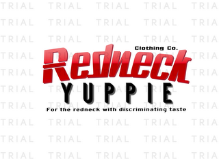 CLOTHING CO. REDNECK YUPPIE FOR THE REDNECK WITH DISCRIMINATING TASTE logo