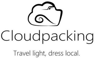 CLOUDPACKING TRAVEL LIGHT, DRESS LOCAL. logo