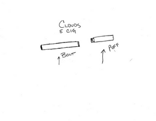 CLOUDS E CIG BOLT PUFF logo