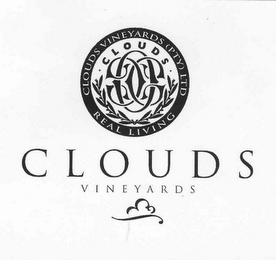 CLOUDS VINEYARDS (PTY) LTD REAL LIVING CLOUDS CLOUDS VINEYARDS logo