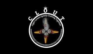 CLOUT, CIGAR LOVERS OPENLY UNITING TOGETHER logo