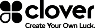 CLOVER CREATE YOUR OWN LUCK. logo
