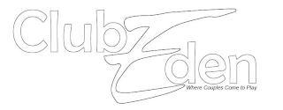 CLUB EDEN WHERE COUPLES COME TO PLAY logo
