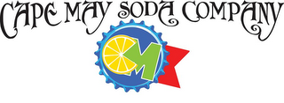 CM CAPE MAY SODA COMPANY logo