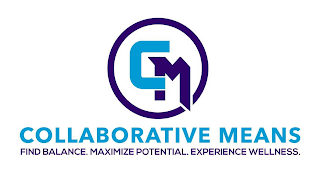 CM COLLABORATIVE MEANS FIND BALANCE. MAXIMIZE POTENTIAL. EXPERIENCE WELLNESS. logo