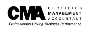 CMA CERTIFIED MANAGEMENT ACCOUNTANT PROFESSIONALS DRIVING BUSINESS PERFORMANCE logo