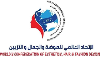 CMC WORLD'S CONFEDERATION OF ESTHETICS, HAIR & FASHION DESIGN logo