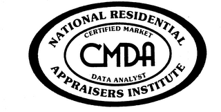 CMDA NATIONAL RESIDENTIAL APPRAISERS INSTITUTE CERTIFIED MARKET DATA ANALYST logo