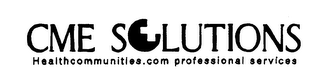 CME SOLUTIONS HEALTHCOMMUNITIES.COM PROFESSIONAL SERVICES logo