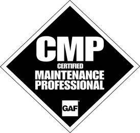 CMP CERTIFIED MAINTENANCE PROFESSIONAL GAF logo