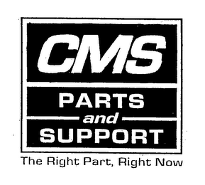 CMS PARTS AND SUPPORT THE RIGHT PART, RIGHT NOW logo