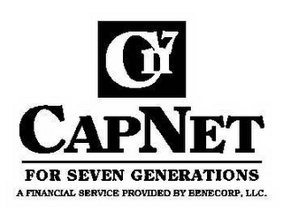 CN7 CAPNET FOR SEVEN GENERATIONS A FINANCIAL SERVICE PROVIDED BY BENECORP, LLC. logo