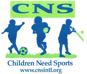 CNS CHILDREN NEED SPORTS WWW.CNSINTL.ORG logo