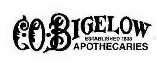 C.O. BIGELOW ESTABLISHED 1838 APOTHECARIES logo