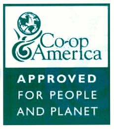 CO-OP AMERICA APPROVED FOR PEOPLE AND PLANET logo