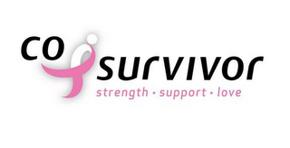 CO SURVIVOR STRENGTH SUPPORT LOVE logo