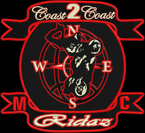 COAST 2 COAST "N E S W" RIDAZ MC logo