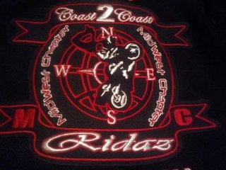 COAST 2 COAST RIDAZ MC MIDWEST CHAPTER MIDWEST CHAPTER N E S W logo