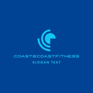 COAST2COASTFITNESS SLOGAN TEXT logo