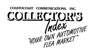 COASTOCOAST COMMUNICATIONS, INC. COLLECTOR'S INDEX "YOUR OWN AUTOMOTIVE FLEA MARKET" logo
