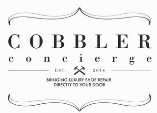 COBBLER CONCIERGE EST. 2014 BRINGING LUXURY SHOE REPAIR DIRECTLY TO YOUR DOOR logo