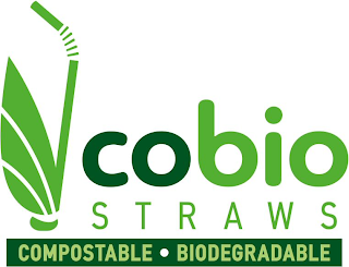 COBIO STRAWS COMPOSTABLE BIODEGRADABLE logo