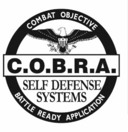 C.O.B.R.A. COMBAT OBJECTIVE BATTLE READY APPLICATION SELF DEFENSE SYSTEMS logo