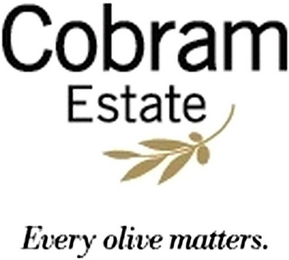 COBRAM ESTATE EVERY OLIVE MATTERS. logo