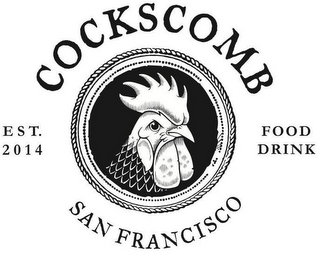 COCKSCOMB SAN FRANCISCO EST. 2014 FOOD DRINK logo