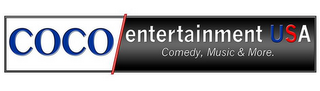 COCO ENTERTAINMENT USA COMEDY, MUSIC & MORE. logo
