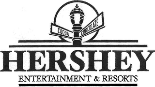 COCOA CHOCOLATE HERSHEY ENTERTAINMENT & RESORTS logo