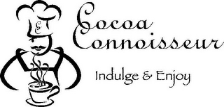 COCOA CONNOISSEUR INDULGE & ENJOY logo