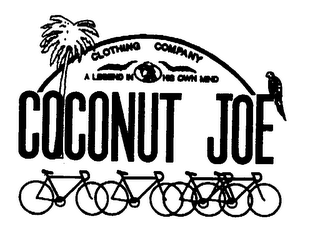 COCONUT JOE CLOTHING COMPANY A LEGEND IN HIS OWN MIND logo