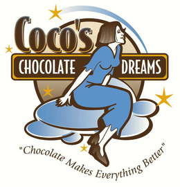 COCO'S CHOCOLATE DREAMS, "CHOCOLATE MAKES EVERYTHING BETTER" logo