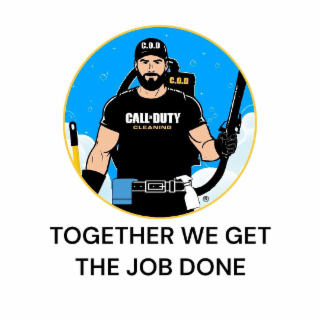 COD COD CALL OF DUTY CLEANING TOGHETER WE GET THE JOB DONE logo