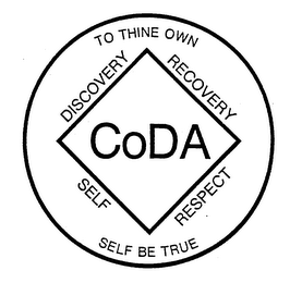 CODA TO THINE OWN SELF BE TRUE DISCOVERY RECOVERY SELF RESPECT logo
