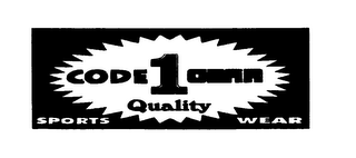 CODE 1 GEAR QUALITY SPORTS WEAR logo