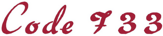 CODE 733 logo