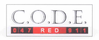 C.O.D.E. RED 047 911 logo