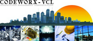 CODEWORX -VCL CONSTRUCTION MANAGEMENT ADMINISTRATION BUILDINGINFORMATIONMODELINGVIRTUALCONSTRUCTIONLOGISTICSBUILDINGCODE&ZONINGCONSULTANTS logo