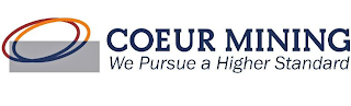 COEUR MINING WE PURSUE A HIGHER STANDARD logo