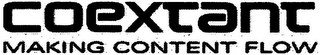 COEXTANT MAKING CONTENT FLOW logo