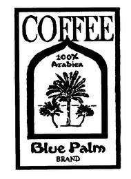 COFFEE 100% ARABICA, BLUE PALM BRAND logo