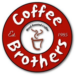 COFFEE BROTHERS WOOD ROASTED COFFEE EST. 1985 logo