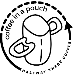 COFFEE IN A POUCH HALFWAY THERE COFFEE logo