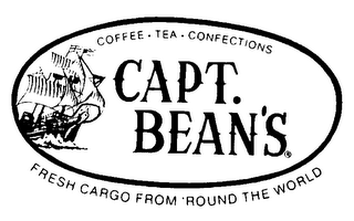 COFFEE-TEA-CONFECTIONS CAPT. BEAN'S FRESH CARGO FROM 'ROUND THE WORLD logo