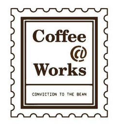 COFFEE @ WORKS CONVICTION TO THE BEAN logo